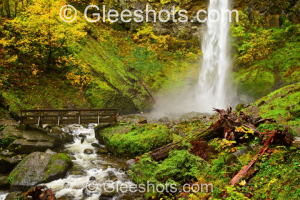 Elowah Falls in Autumn, Columbia River Gorge Waterfall, Oregon
