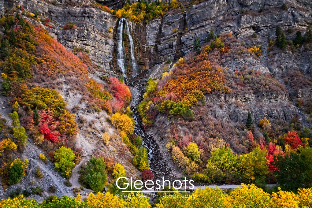 Bridal Veil Falls, Autumn Foliage, Utah