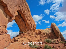 North Window and Clouds, Arches National Park, Moab, Utah